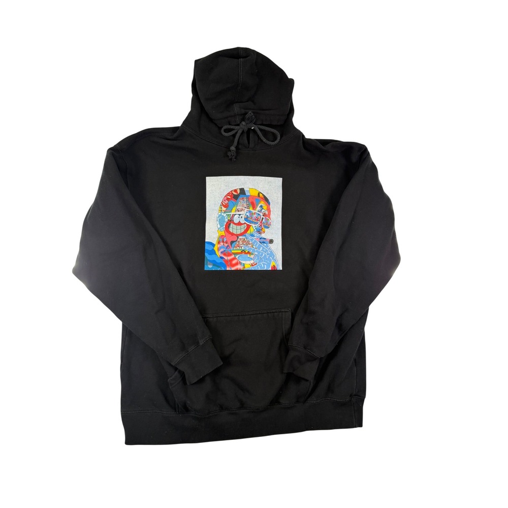 NAV DPBA Black Graphic Hoodie Sweatshirt Pop Art XXL Streetwear